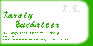 karoly buchalter business card