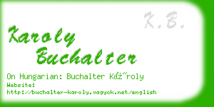 karoly buchalter business card